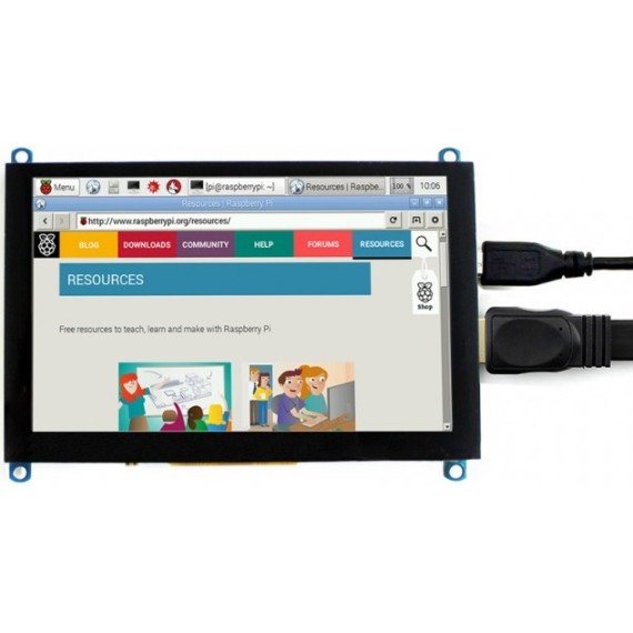 Pi Display 5" HDMI 800x480 Capacitive Touchscreen USB
