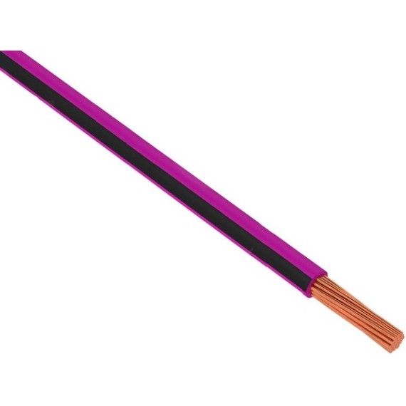 Wire Stranded 0.35mm2 - Pink/Black