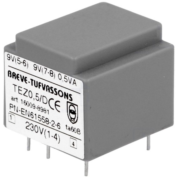 Μετασχηματιστής 230V/9V 0.5VA