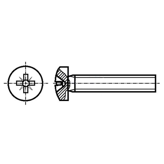 Βίδα M4 - L6mm DIN7985A Μαύρη