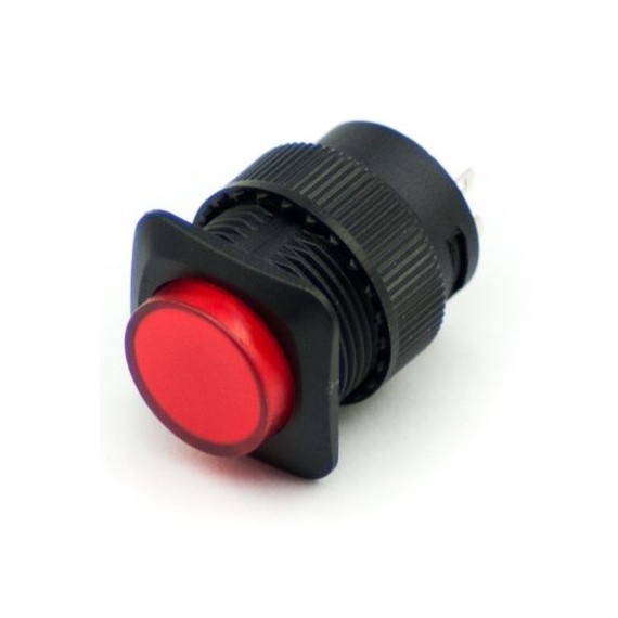 Illuminated Push Button - Latching (16mm, Red)