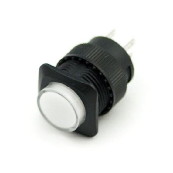 Illuminated Push Button - Latching (16mm, White)