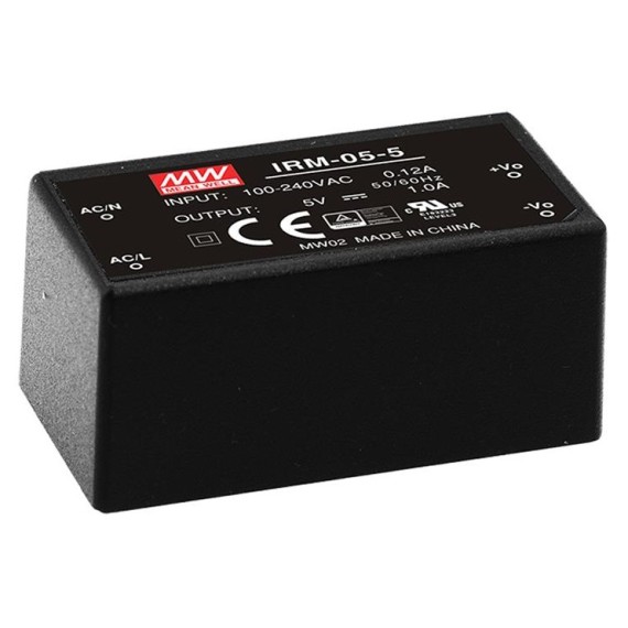 Τροφοδοτικό PCB 5V 5W 1A MeanWell - IRM-05-5