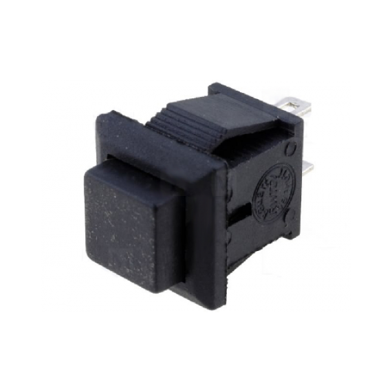 Push Button NC Square 11x13 - Black