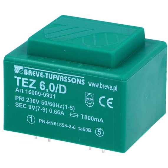 Μετασχηματιστής 230V/9V 6VA