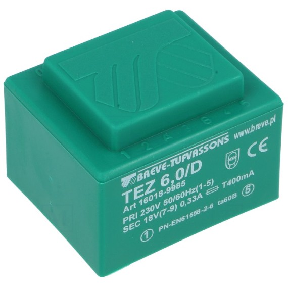 Μετασχηματιστής 230V/18V 6VA