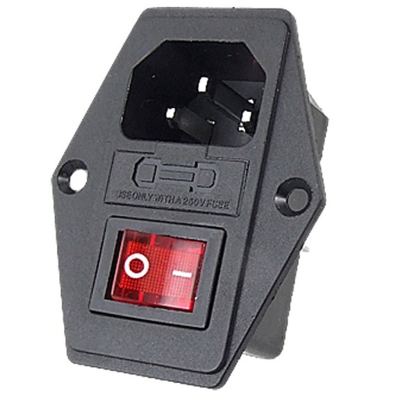 AC Connector for Panel with Switch