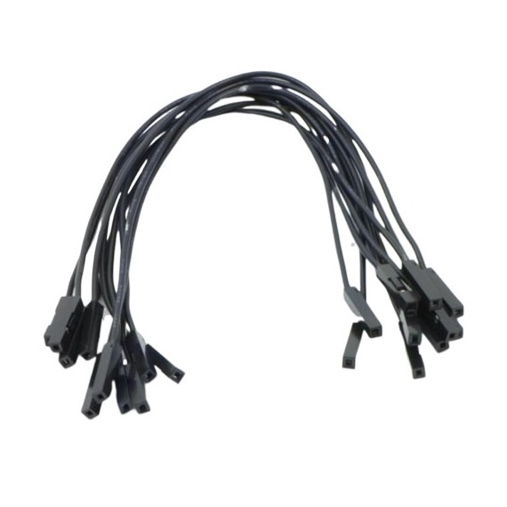 Jumper Wires 15cm Female to Female - Pack of 10 Black