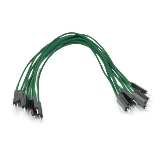Jumper Wires 15cm Male to Male - Pack of 10 Green