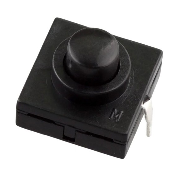 Push Button - Latching Black (12x12x9.4mm)