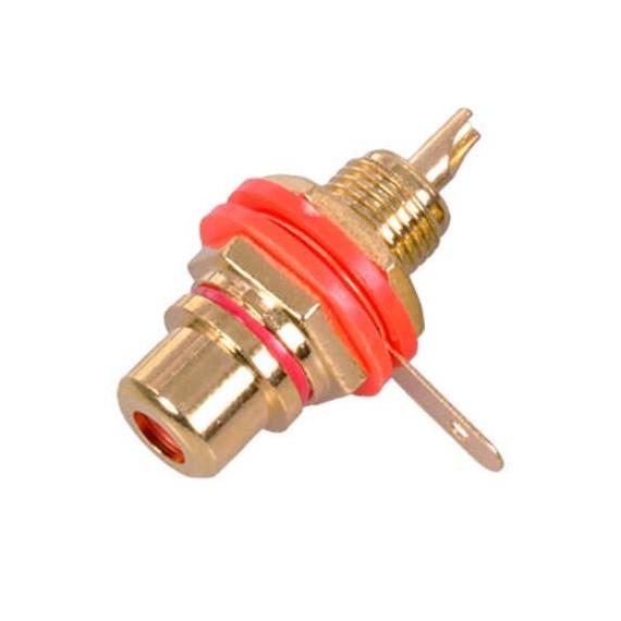 RCA Connector Female Red Gold Plated (Panel Mount)