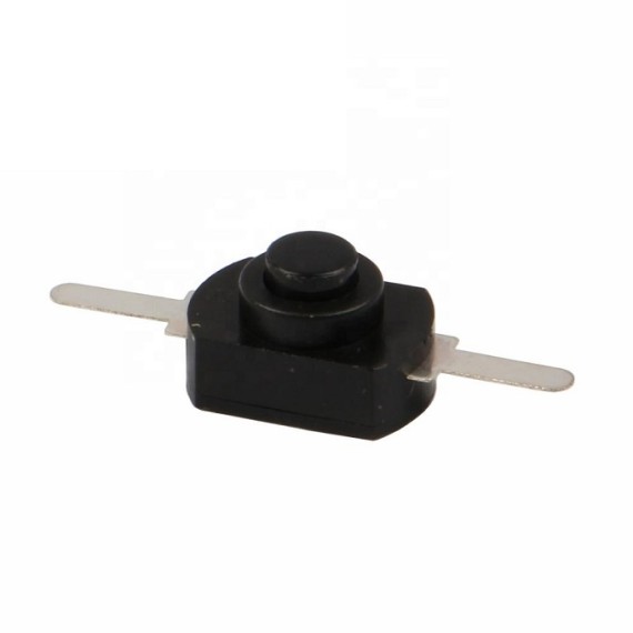 Push Button - Latching Black (12x8x8.2mm)