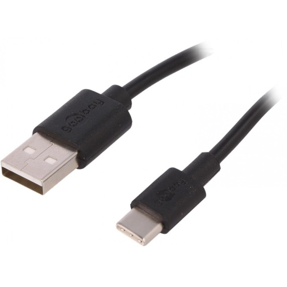 Καλώδιο USB A Αρσενικό σε C Αρσενικό - 2m Μαύρο