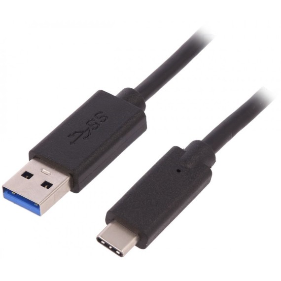 Καλώδιο USB A Αρσενικό σε C Αρσενικό - 1m Μαύρο