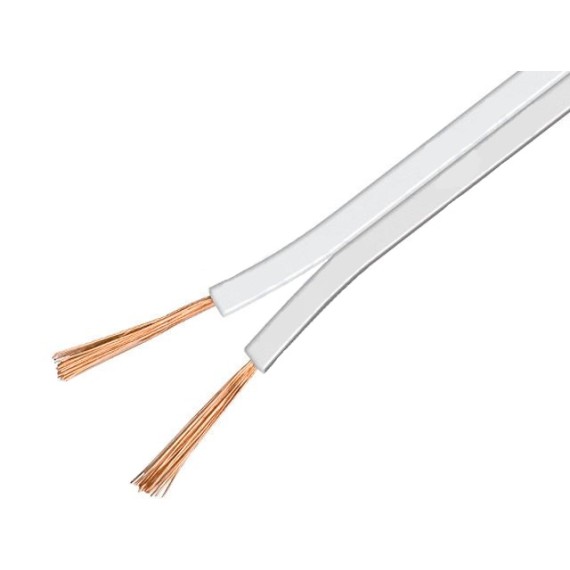 Wire 2x0.5mm2 White 10m