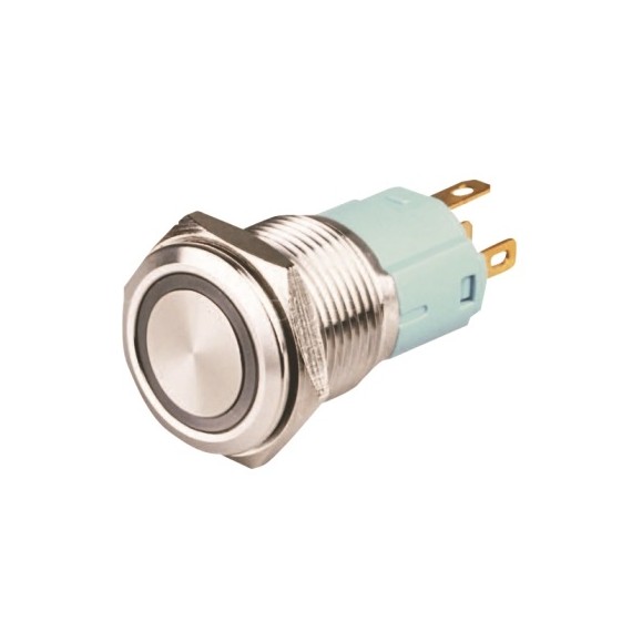 Metal Pushbutton - Momentary (16mm, Red)