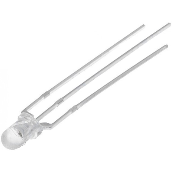 LED Διάφανο 3mm BI-Color Κόκκινο-Μπλε
