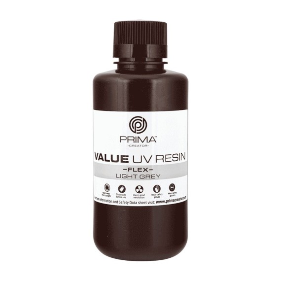 Ρητίνη UV PrimaCreator Value Flex - Ανοιχτό Γκρι 500ml