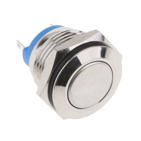 Metal Pushbutton - Momentary (16mm, Flat)
