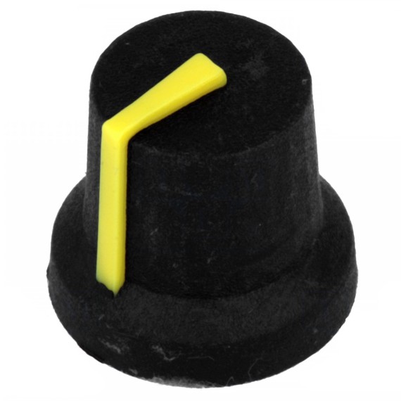 Potentiometer Knob 17x14mm - Yellow (D-Shaft)