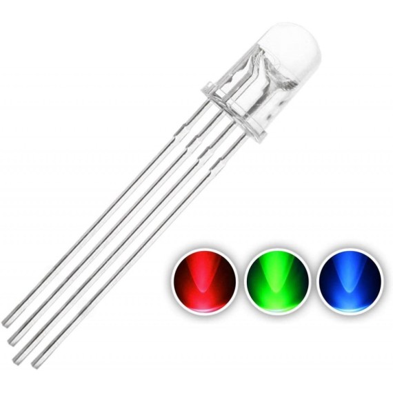 LED Clear 5mm RGB - Common Cathode