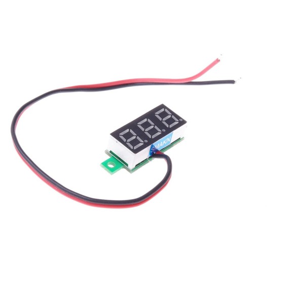 Βολτόμετρο DC 3.5-30V Δύο Καλωδίων - Κόκκινο 0.28"