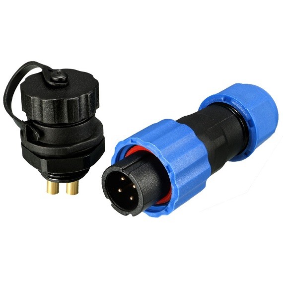 Waterproof Connector IP68 13mm 4-Pin - Set