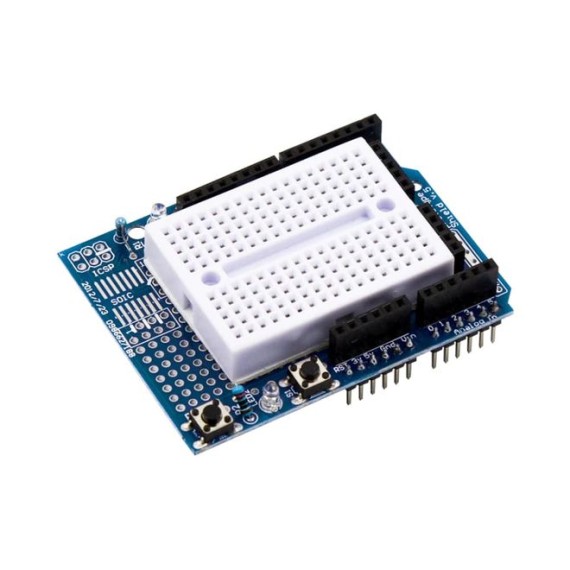 Proto Shield for Arduino UNO with Mini Breadboard