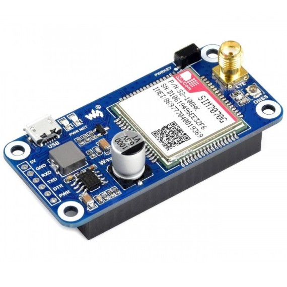 Waveshare NB-IoT/Cat-M/GPRS/GNSS HAT - SIM7070G