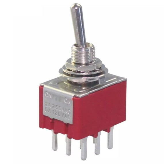 Toggle Switch ON-OFF-ON 3PDT (3A/250V)