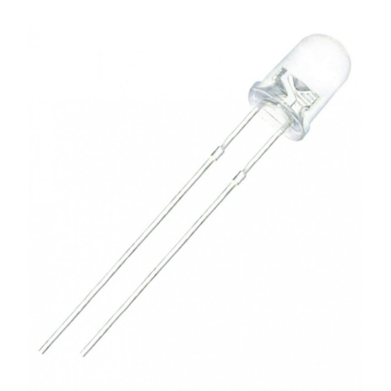 LED Διάφανο 3mm Λευκό