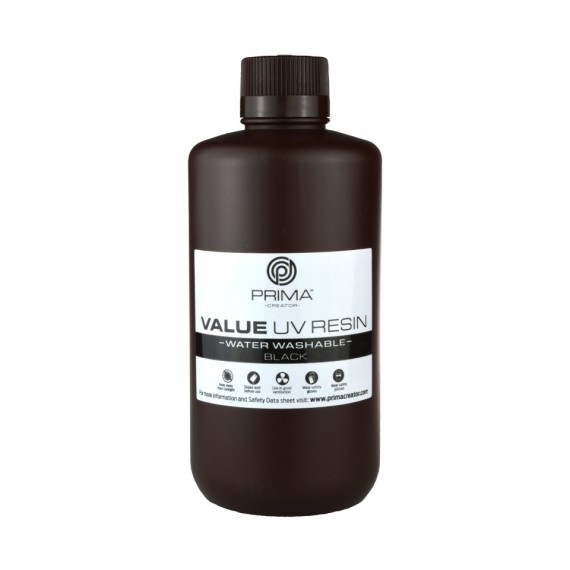 PrimaCreator Value Water Washable UV Resin - 1lt - Black