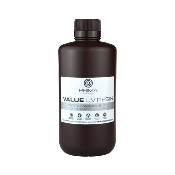PrimaCreator Value Water Washable UV Resin - 1lt - Chromatic Silver