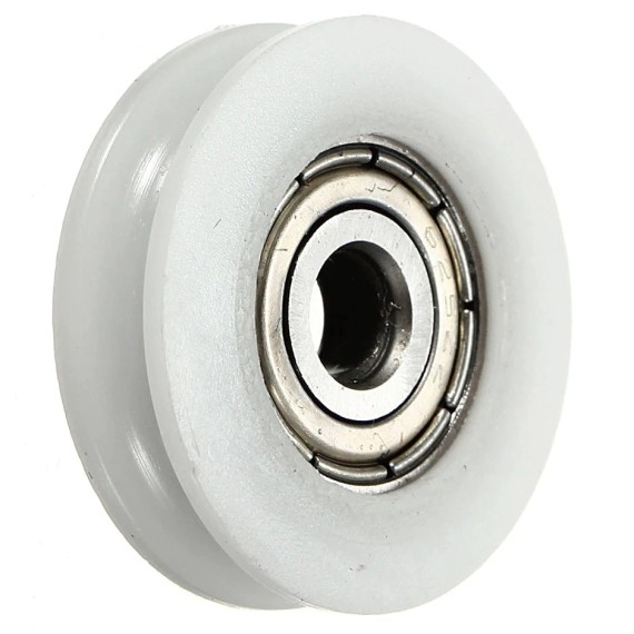 U-Groove Wheel Bearing (5mm Bore, 25mm OD) - White