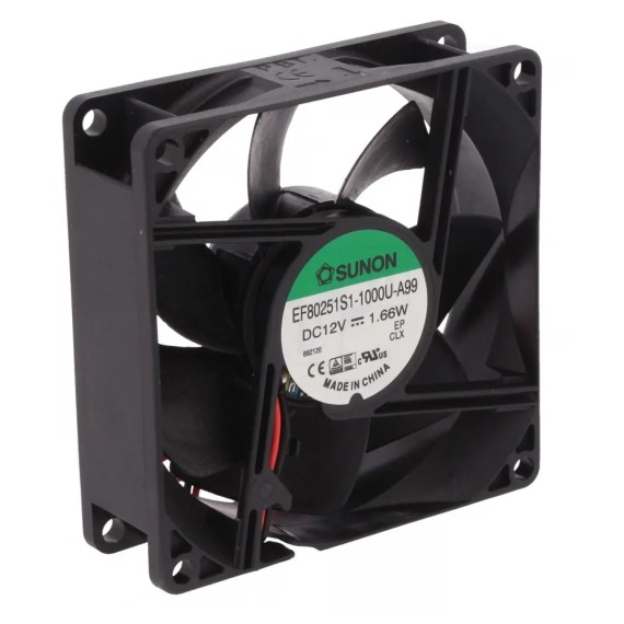 DC Fan 80x80x25mm 12V - Slide Bearing - EF80251S1