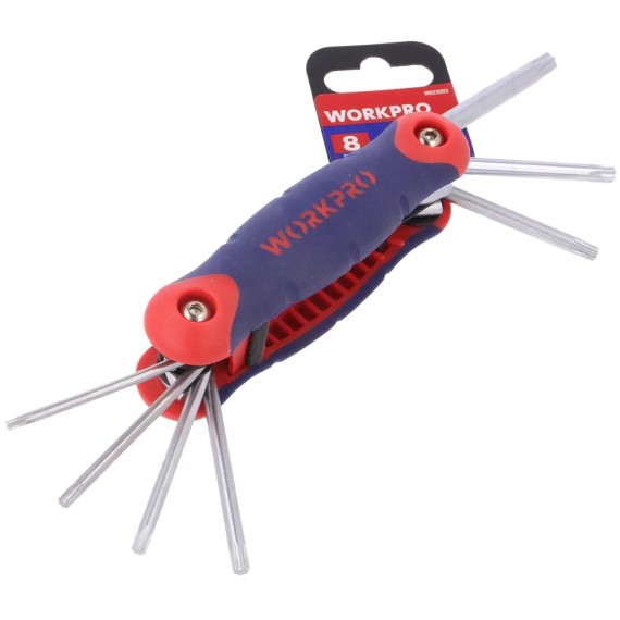 Torx Keys - Folding Set of 8 - TX9-TX40 - Workpro
