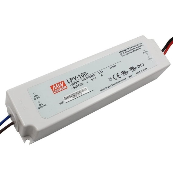 Τροφοδοτικό Led 24V 4.2A 100W IP67 MeanWell - LPV-100-24