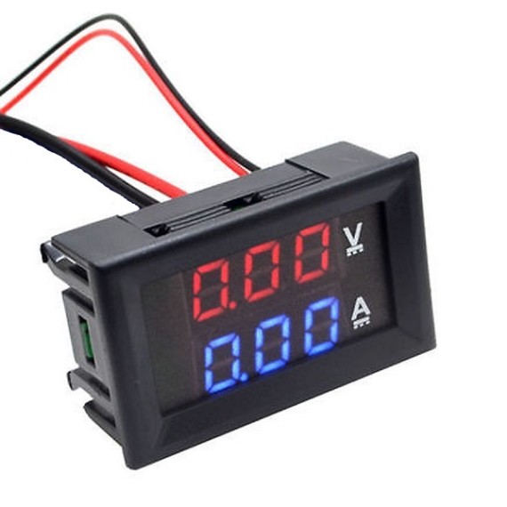 Panel Volt & Current Meter - 4-100V / 0-10A