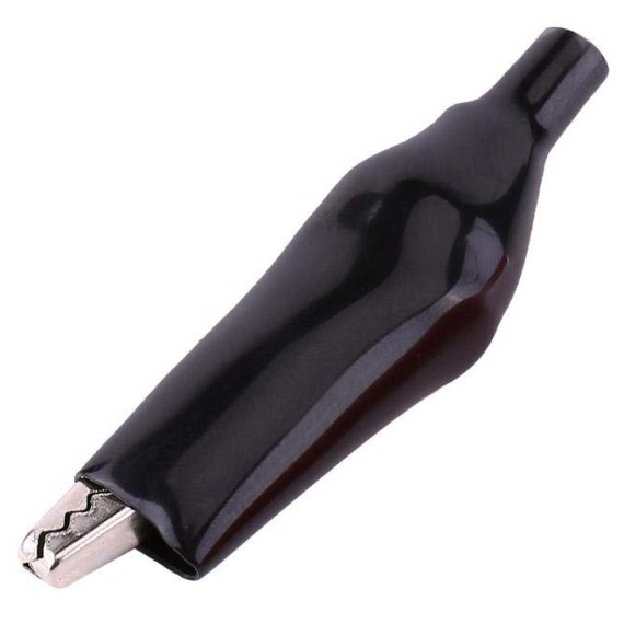 Alligator Clip 45mm for Soldering - Black