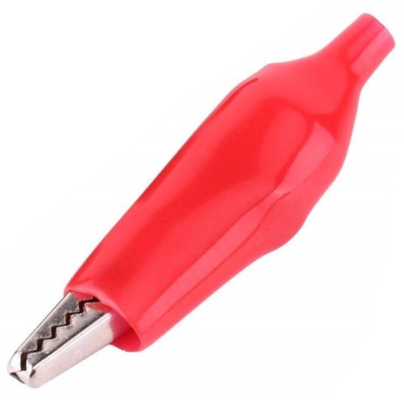 Alligator Clip 45mm for Soldering - Red