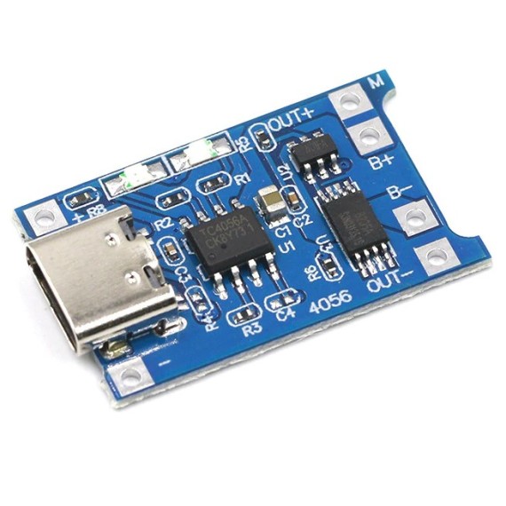 Lithium Battery Charger and Protection Module 1A USB-C - TP4056