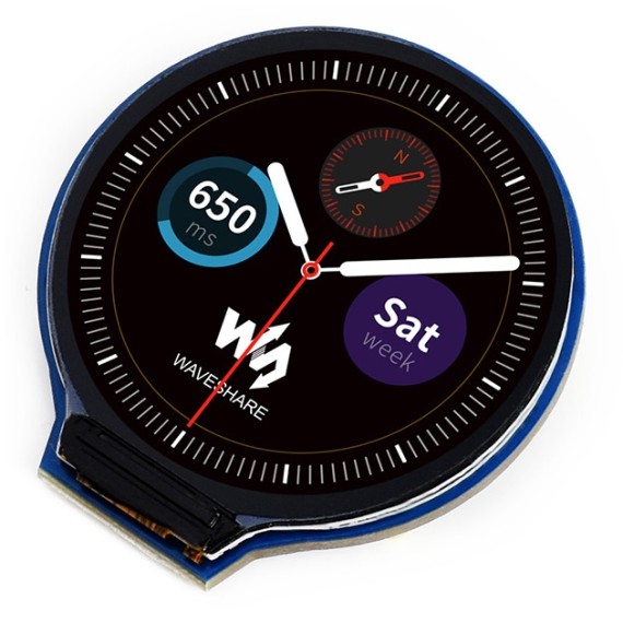 Round LCD Display 1.28" 240x240 IPS, SPI interface