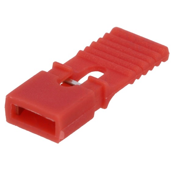 Jumper Pin Female 2.54mm 2-Pin Red (Holder)