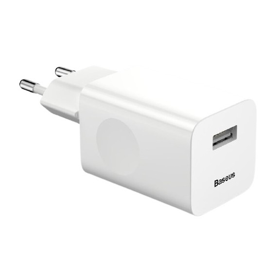 Baseus Τροφοδοτικό 5V 3A 23W - Θύρα USB QC3.0 - Λευκό