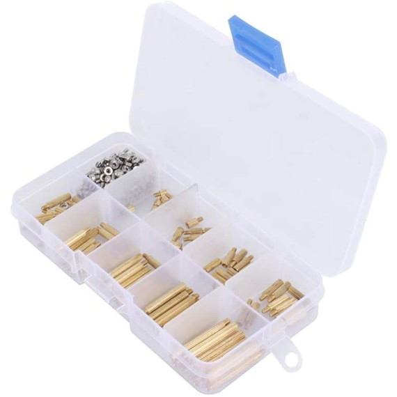 Standoff, Bolts & Nuts Assortment Kit M2 Brass - 270pcs