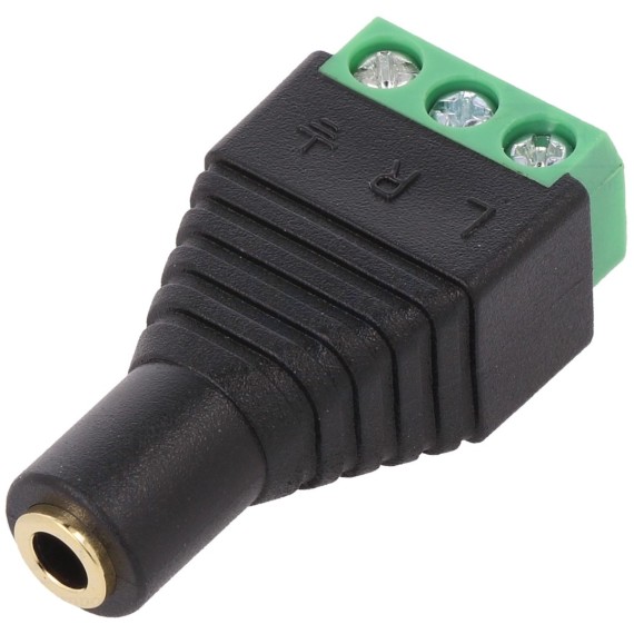 Audio Socket 3.5mm Stereo - Screw Terminal