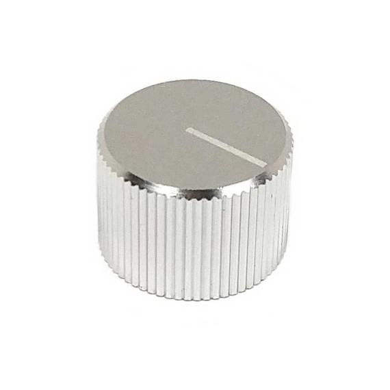 Potentiometer Knob 20x14mm Aluminium 6.35mm - Silver