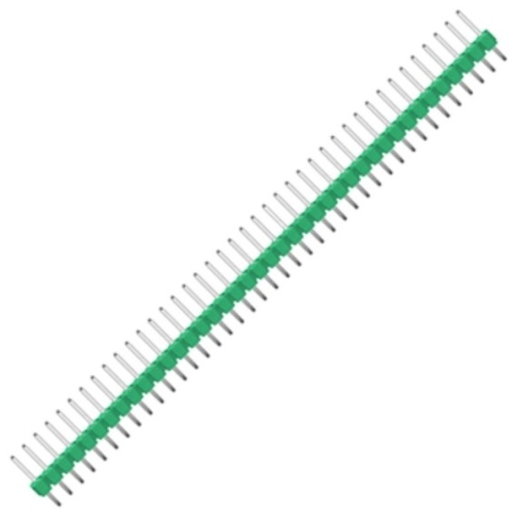Pin Header 1x40 Male 2.54 mm Green