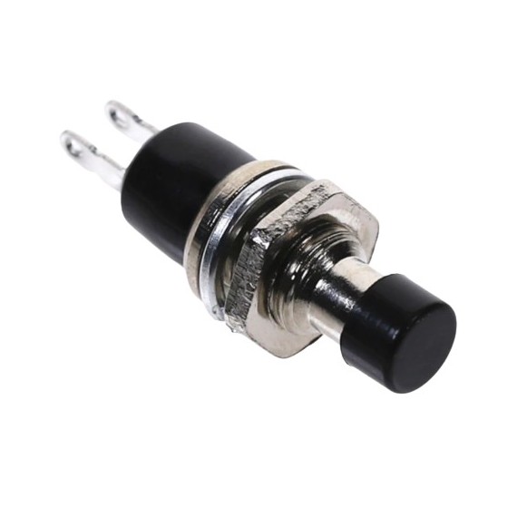 Push Button Small 7mm - Momentary Black