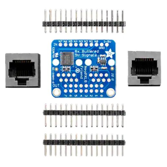 Adafruit NeoPXL8 Friend - 8 x Strands NeoPixel Level Shifter